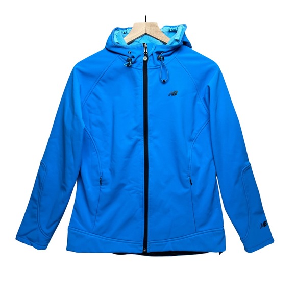 New Balance Jackets & Blazers - New Balance Women's Blue Softshell Hooded Jacket Fleece‎ Lined Size M